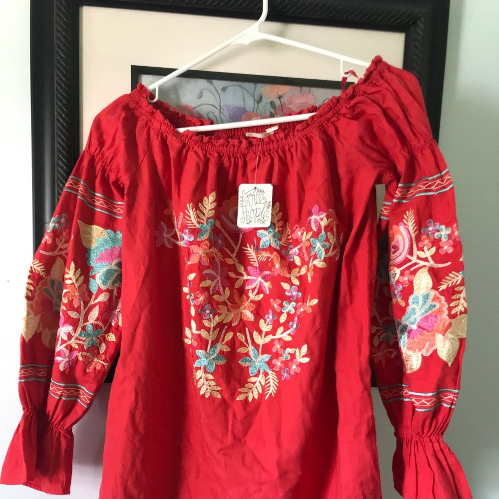 NWT Free People embroidered tunic